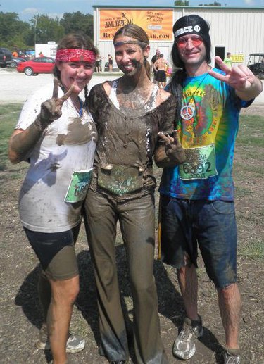 Yes, we dressed like hippies for a mud run. Why not?